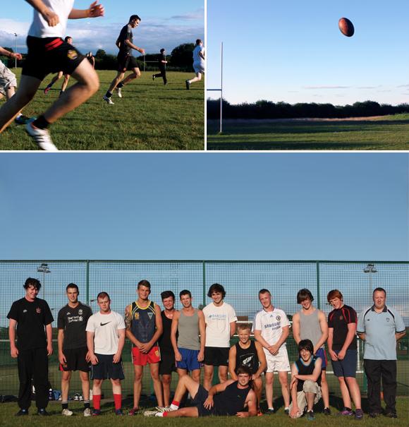 Milkman Ian Kay as a coach of Shevington Sharks rugby team / 2012